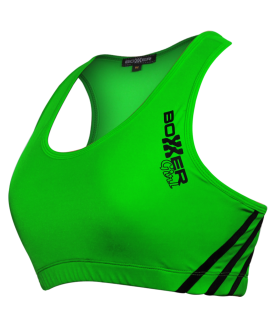 Sports Bras - Racer-back Green/ Black