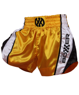 Thai Boxing Shorts - Yellow Curve
