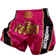 Thai Boxing Shorts - CURVE PINK/ GOLD