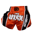 Thai Boxing Shorts - ORANGE/ BLACK